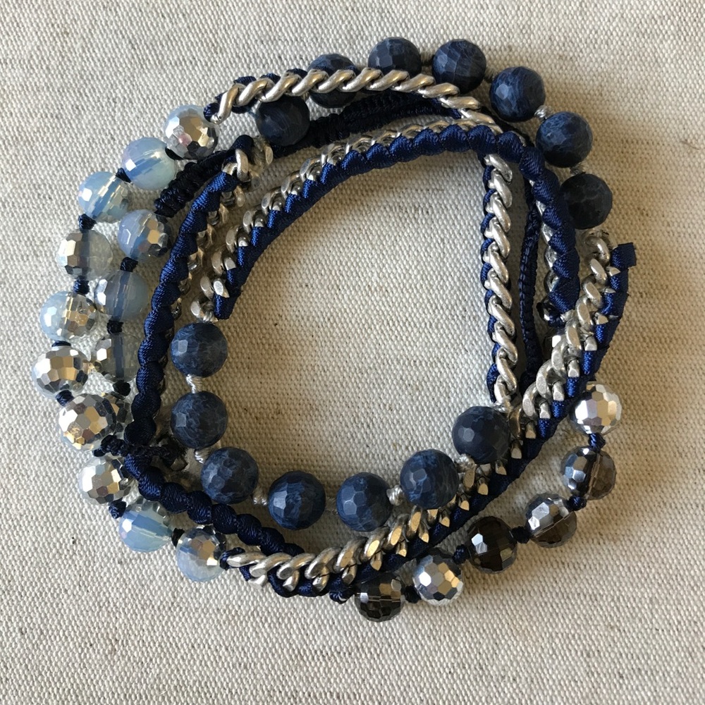 Chloe + Isabel Bead + Ribbon Multi-Wrap Bracelet